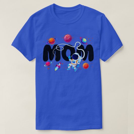 母の外惑星バースデーパーティー宇宙飛行士宇宙T Tシャツ (デザイン正面)