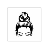 母の女性の乱雑なバンゴムのスタンプ ラバースタンプ (インプリント)