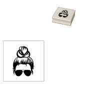 母の女性サングラスで散らかったパン ラバースタンプ (押印)