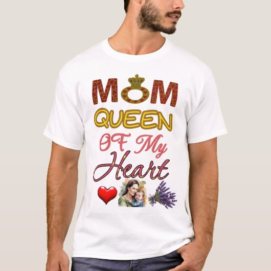 母の女王の私のハート Tシャツ (正面)