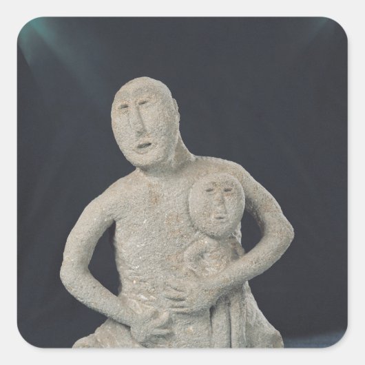 母の女神のバスト スクエアシール (正面)