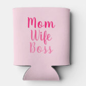 母の妻ボスグラデーションカスタムピンクのスクリプトかわいい 缶クーラー (裏面)