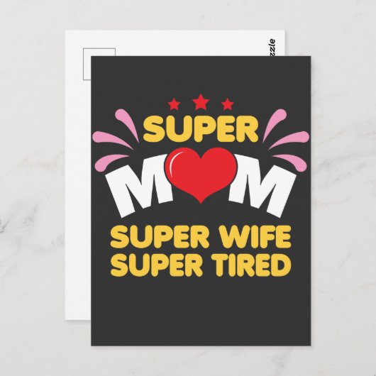 母の妻 – すごい母すごい疲 ポストカード (正面/裏面)