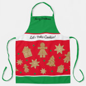 母の娘のジンガーカスタムブレッドクリスマス エプロン (正面)
