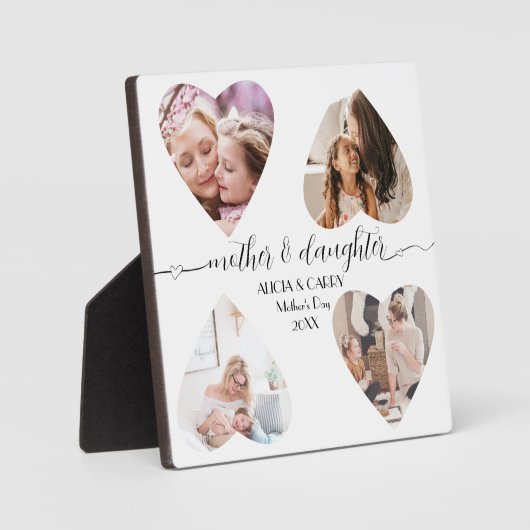 母の娘のスクリプト愛の形見ギフトコラージュ フォトプラーク (正面)