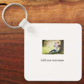 母の娘の家族の写真を追加の名前の写真文字 キーホルダー (正面)