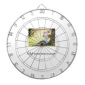 母の娘の家族の写真を追加の名前の写真文字 ダーツボード (正面)