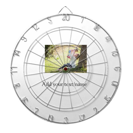 母の娘の家族の写真を追加の名前の写真文字 ダーツボード (正面)