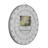 母の娘の家族の写真を追加の名前の写真文字 ダーツボード (正面左)