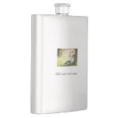 母の娘の家族の写真を追加の名前の写真文字 フラスク (右)