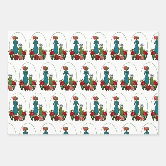 母の娘デュオレッドローゼラブママフローラ ラッピングペーパーシート (正面3)