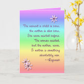 母の子の母の日カード カード (黄色い花)