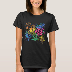 母の子ハートビートママの子Ecg母D Tシャツ