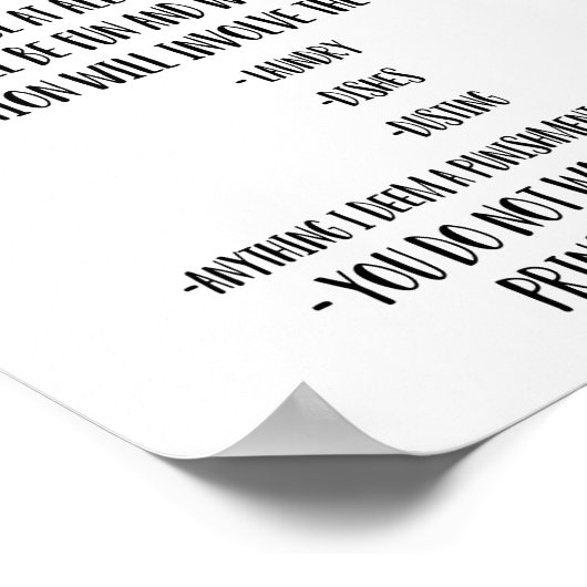 母の学校の規則、ホームスクールの規則、規おもしろい則 ポスター (角)