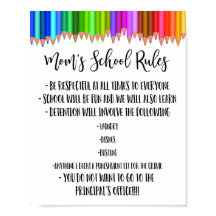 母の学校の規則、ホームスクールの規則、規おもしろい則