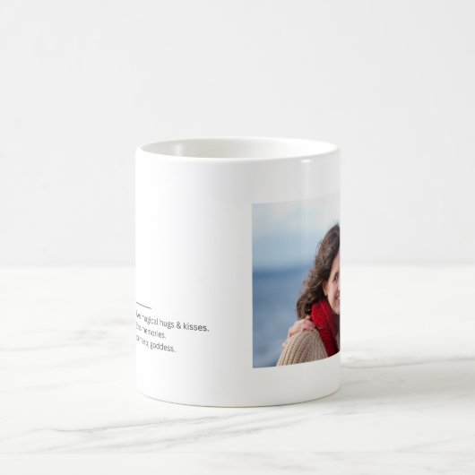 母の定義お母さんの日のための写真のギフト コーヒーマグカップ (中央)