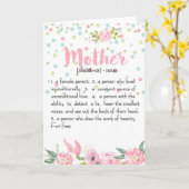 母の定義カード – 母の日の贈り物 – M02 カード (黄色い花)