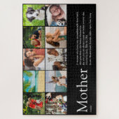 母の定義ファミリー写真コラージュ ジグソーパズル (縦)