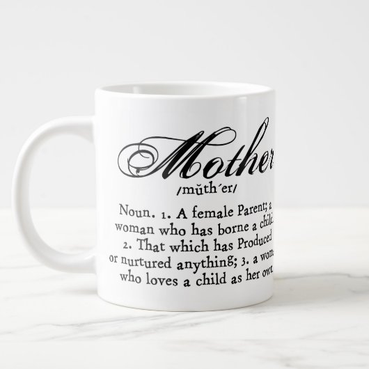 母の定義、母の日 ジャンボコーヒーマグカップ (左)
