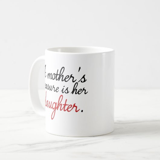 母の宝物は彼女の娘…です コーヒーマグカップ (正面左)