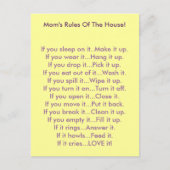 母の家の規則 ポストカード (正面)