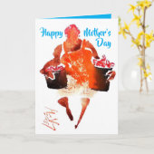 母の家料理#131011母の日 カード (黄色い花)