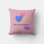 母の小さな抱擁が私を驚かせ灰色の夏のベビー クッション (正面)