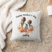 母の幸せな日と娘 クッション (ブランケット)