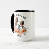 母の幸せな日と娘 マグカップ (正面左)