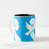 母の幸せな日への心温まる献上品 ツートーンマグカップ (正面左)