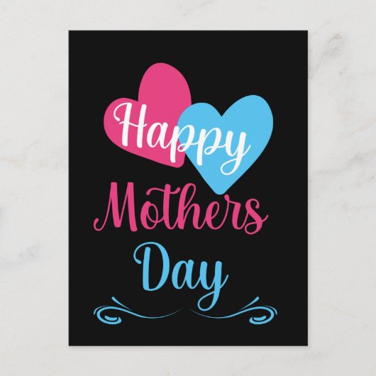 母の幸せな日最高のは永遠 ポストカード (正面)