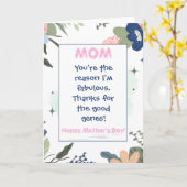 母の幸せな日 カード (黄色い花)