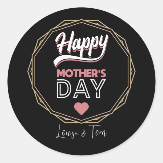 母の幸せな日 ラウンドシール (正面)