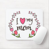 母の幸せな母の日が大好き | マウスパッド (マウス)