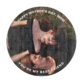 母の幸せな母の日最高の友人写真 カッティングボード (正面)