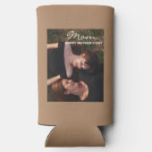 母の幸せな母の日最高の友人写真 スリム缶クーラー (裏面)