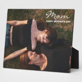母の幸せな母の日最高の友人写真 フォトプラーク (側面)