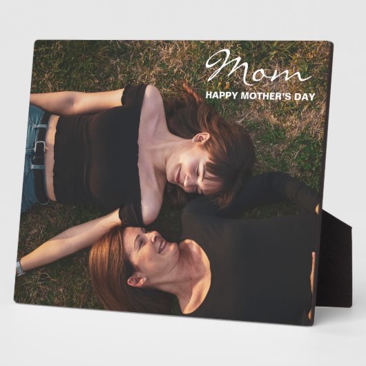 母の幸せな母の日最高の友人写真 フォトプラーク (側面)