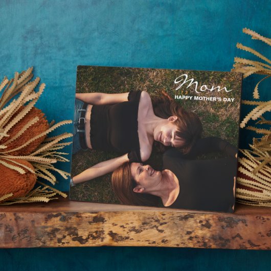 母の幸せな母の日最高の友人写真 フォトプラーク (側面)