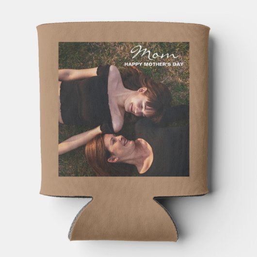 母の幸せな母の日最高の友人写真 缶クーラー (裏面)