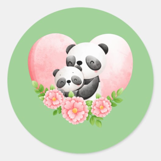 母の幸せな母最高のの日 ラウンドシール (正面)