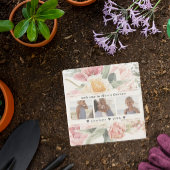 母の庭石 |フローラ3枚のコラージュ ストーンコースター