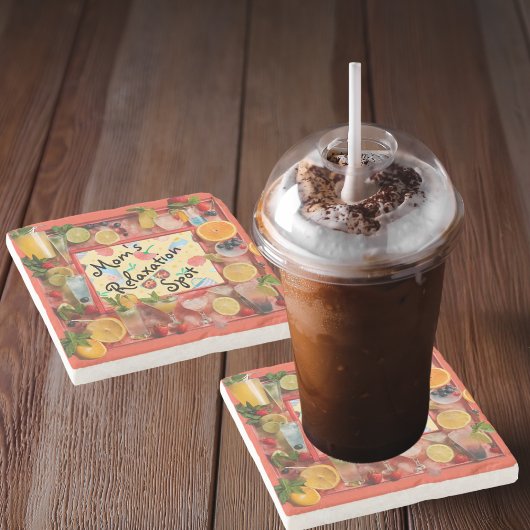 「母の弛緩スポット」大理石ストーンコースター ストーンコースター