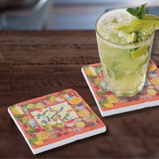 「母の弛緩スポット」大理石ストーンコースター ストーンコースター