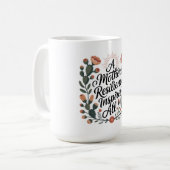 母の強い精神に感動する コーヒーマグカップ (正面左)