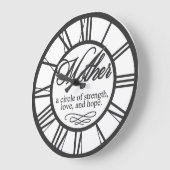 母の強さと愛の輪 ラージ壁時計 (傾斜)