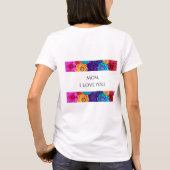 母の強さ レディース ベーシック T シャツ (裏面)