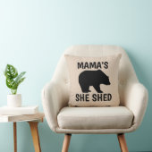 母の彼女はクマのグリズリー装飾用クッションを流した クッション (椅子)