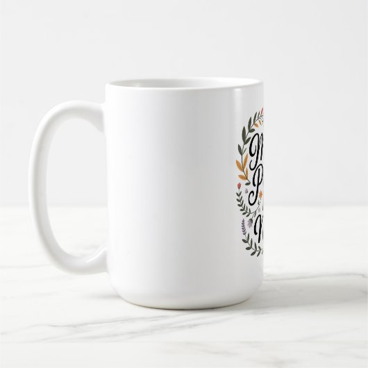 母の忍耐は果てしない コーヒーマグカップ (左)