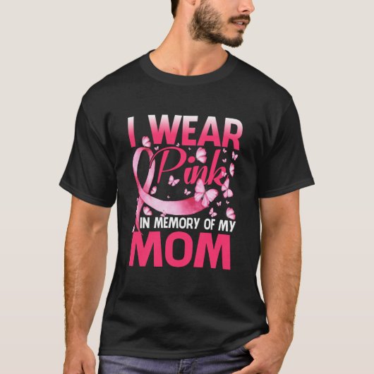 母の思い出にピンクを着る Tシャツ (正面)